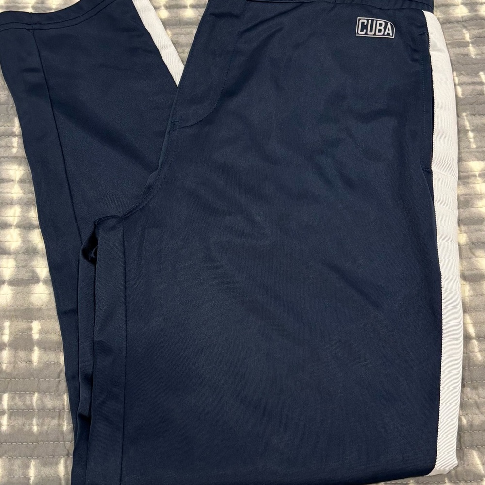 Primitive Dark Blue Joggers with White Stripes